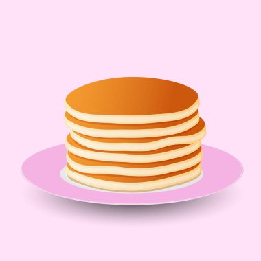 Açık pembe arka planda pembe bir tabakta şurupsuz gözleme..