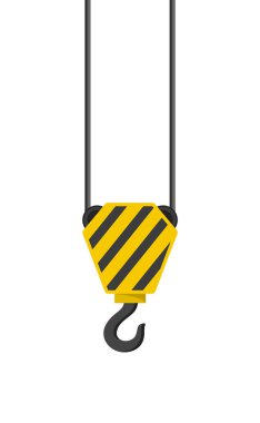 Turna kancası ikonu. Beyaz arka planda izole edilmiş. Vektör çizimi. Düz biçim.