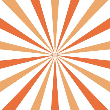 Turuncu-beyaz desenli arka plan. Güneş ışınları. Karnaval arka planı.