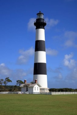 The Bodie Island Light Station is located at the northern end of Cape Hatteras National Seashore. clipart