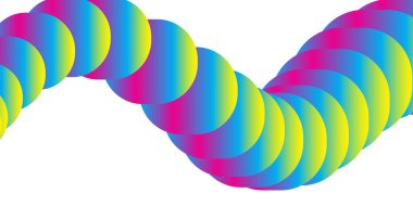 Renkli Gradyan Spiral Soyut 3 boyutlu Neon Gökkuşağı Renkleri Dalgası