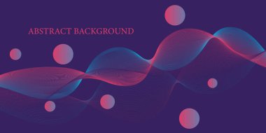 Gradyan Kürelerle Geleceğin Soyut Dalga Arkaplanı