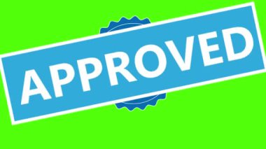 Onaylanmış Mavi Dairesel Damga Animasyon Kaliteli Rozet Vektör Tasarımı