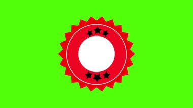 Animasyon Kırmızı Dairesel Onaylı Damgalı Kenar Mührü 