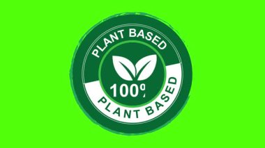 Sürdürülebilir Ürün Etiketleri İçin Vegan Dost Canlısı Bitki Rozeti