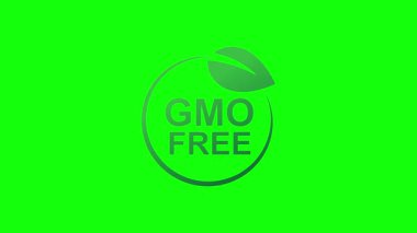 Temiz Organik Gıda Klipsleri için GDO 'suz Canlandırılmış Simgeler