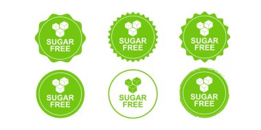Şekersiz Paketleme Garantili Sağlıklı Yiyecek Simgeleri