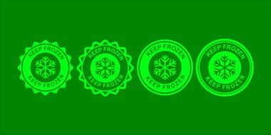 Kar Tanesi Sembollü Donmuş Gıda Depolama Etiketleri