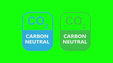 Çevre dostu iklim Bilinci İçin Karbon Nötr Karbondioksit Animasyonu