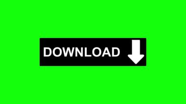 Download Button with Arrow Animation on Green Screen Background