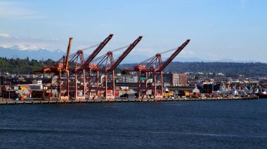 Seattle'nın bağlantı noktası bir görünümünü. 