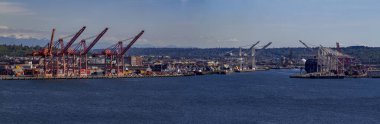 Seattle Limanı 'nın Olağanüstü Panoraması. 