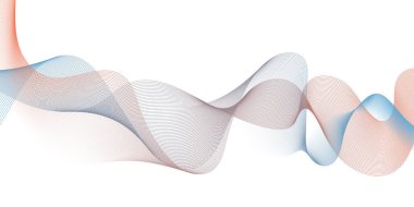 Soyut vektör modern gradyan beyaz arkaplan ve pembe dalgalı çizgiler. Soyut frekans ses dalgası çizgileri ve çarpık eğri çizgileri. Beyaz arkaplan, ağ özeti.