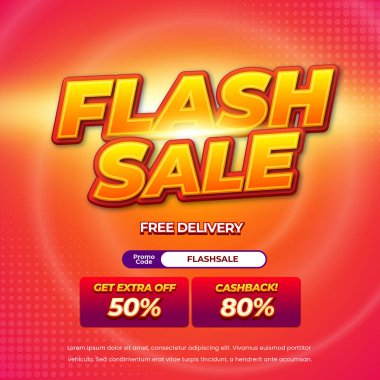 Flash Satış Sınırlı Zaman Tanıtım Sancağı- Meydan