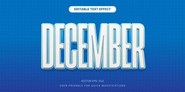 Festive December Fonts Bold and Playful Editable Text Effects for Holiday Branding & Marketing clipart