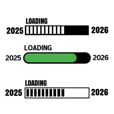 Yıl Geçiş Yükleme Çubuğu - 2025 - 2026 Süreç