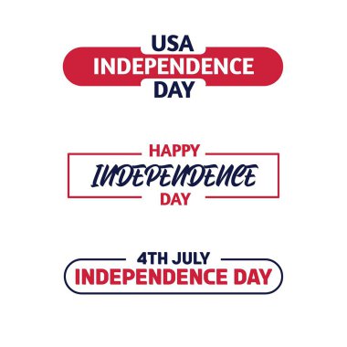 USA Independence Day Typography Set - Fourth of July Designs