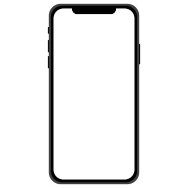 Beyaz Arkaplanda Akıllı Telefon İzole Edildi