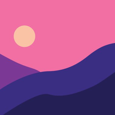 Basit düz soyut renkli arkaplan, poster tasarımı, pankart şablonu, vektör illüstrasyonu