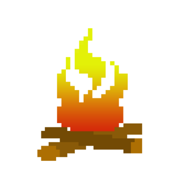 ateş piksel sanatı. Alevli ateş. ateş alevi