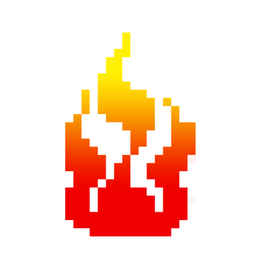 Ateş işareti illüstrasyonu. kırmızı - siyah üzerinde küçük etkisi olan siyah simge.