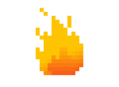 ateş piksel sanat vektör illüstrasyonu