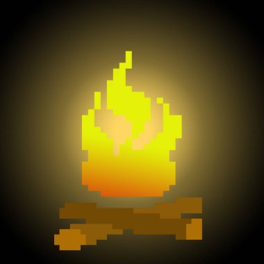 Yanan mum ikonu. vektör