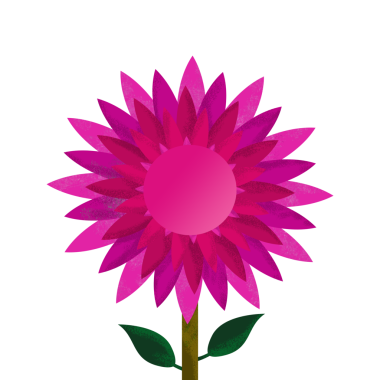 Yapraklı çiçek, vektör, illüstrasyon