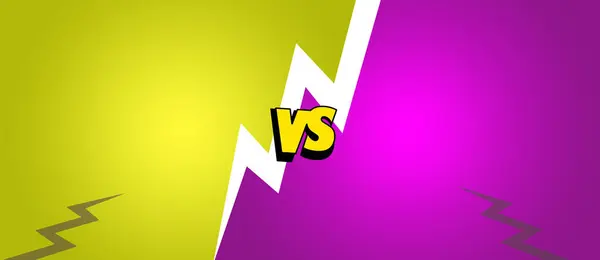 vektör çizgi film stili rengarenk savaş afiş şablonuna karşı. komik yarım ton renk arkaplanı.