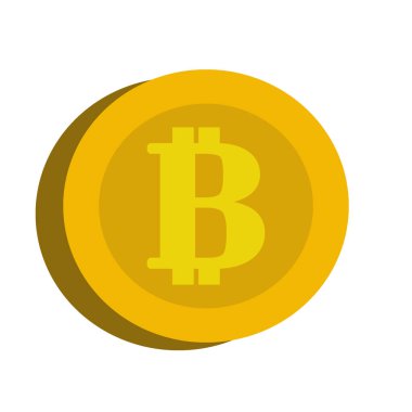 Bitcoin işareti simgesi. vektör.