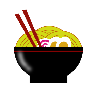 Beyaz arkaplandaki ramen şehriyesinin vektör çizimi