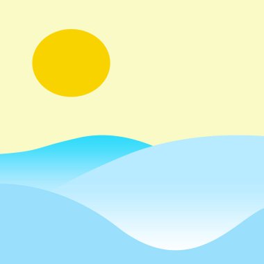 Dalgalı ve bulutlu soyut deniz arkaplanı