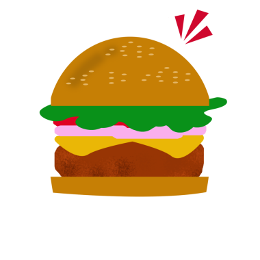 Beyaz arka planda kırmızı çörekli hamburger.