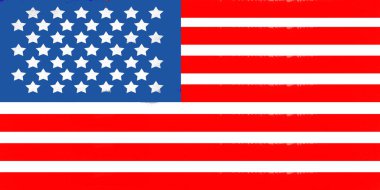 Amerikan bayrağının arka planında Amerikan bayrağı.
