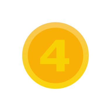 4 numaralı simge. vektör tasarımı