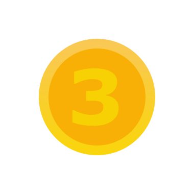 3 numaralı vektör illüstrasyonu beyaz arkaplanda izole edildi