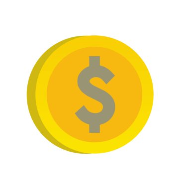 madeni para izole para simge vektör çizim tasarım