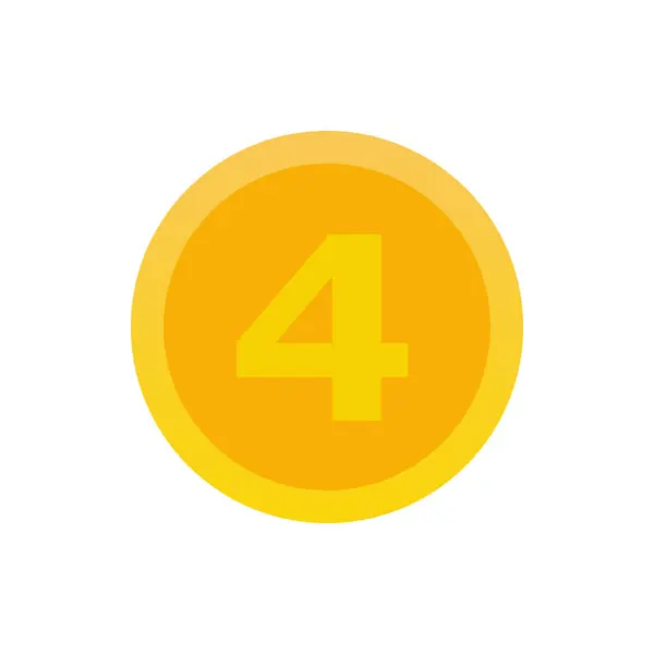 4 numaralı simge. vektör tasarımı