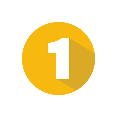 Beyaz arkaplanda bir numara