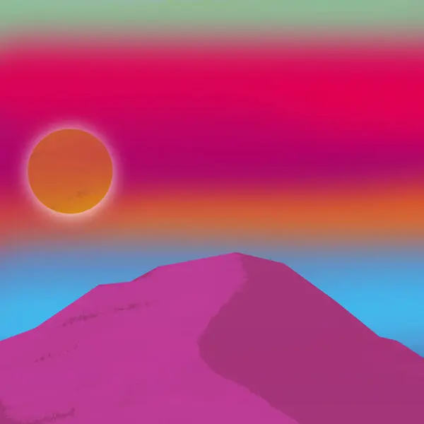 Güneşli gün batımı.