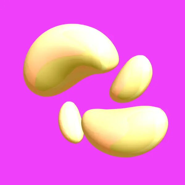 Üç boyutlu sarı ve beyaz paskalya yumurtalarının gradyan arkaplanı.