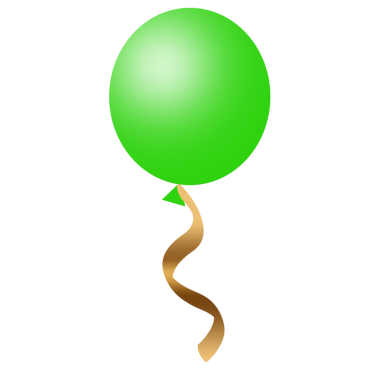 Beyaz arkaplanda bir balonun vektör çizimi