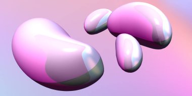 Renkli soyut şekiller. 3d oluşturma