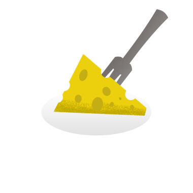 Peynir ikonu vektör illüstrasyonunun düz tasarımı