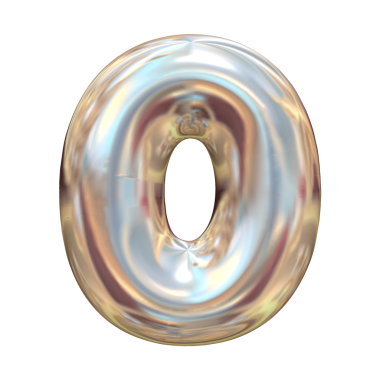 Muhteşem 3 boyutlu altın metalik sayılar ve harfler..