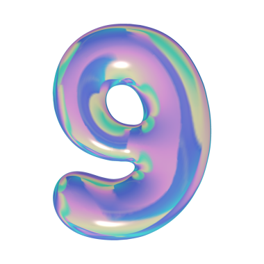 Muhteşem 3 boyutlu altın metalik sayılar ve harfler..