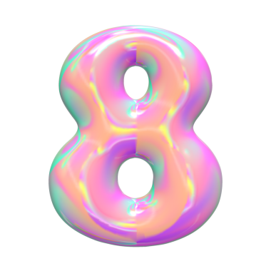 Muhteşem 3 boyutlu altın metalik sayılar ve harfler..