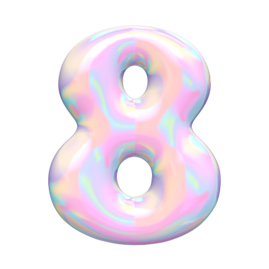 Muhteşem 3 boyutlu altın metalik sayılar ve harfler..