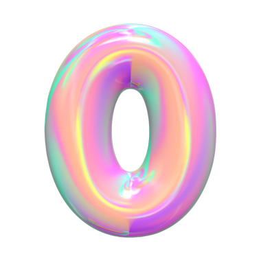 Muhteşem 3 boyutlu altın metalik sayılar ve harfler.