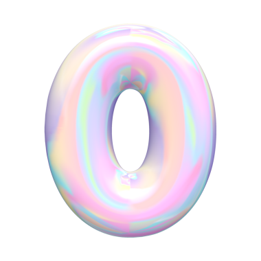 Muhteşem 3 boyutlu altın metalik sayılar ve harfler.